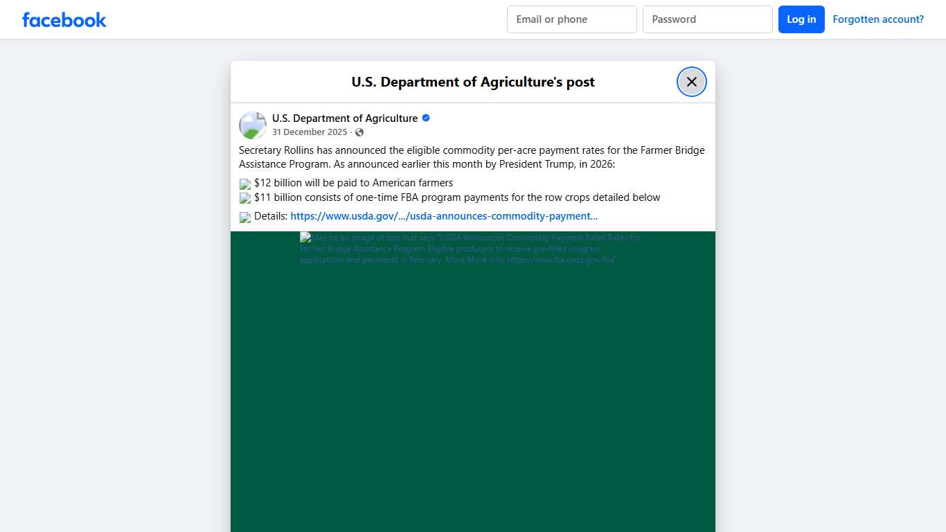 Secretary Rollins has... - U.S. Department of Agriculture Facebook